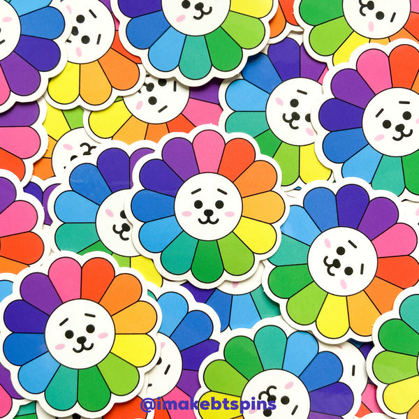 RJ Rainbow Flower - BTS Vinyl sticker