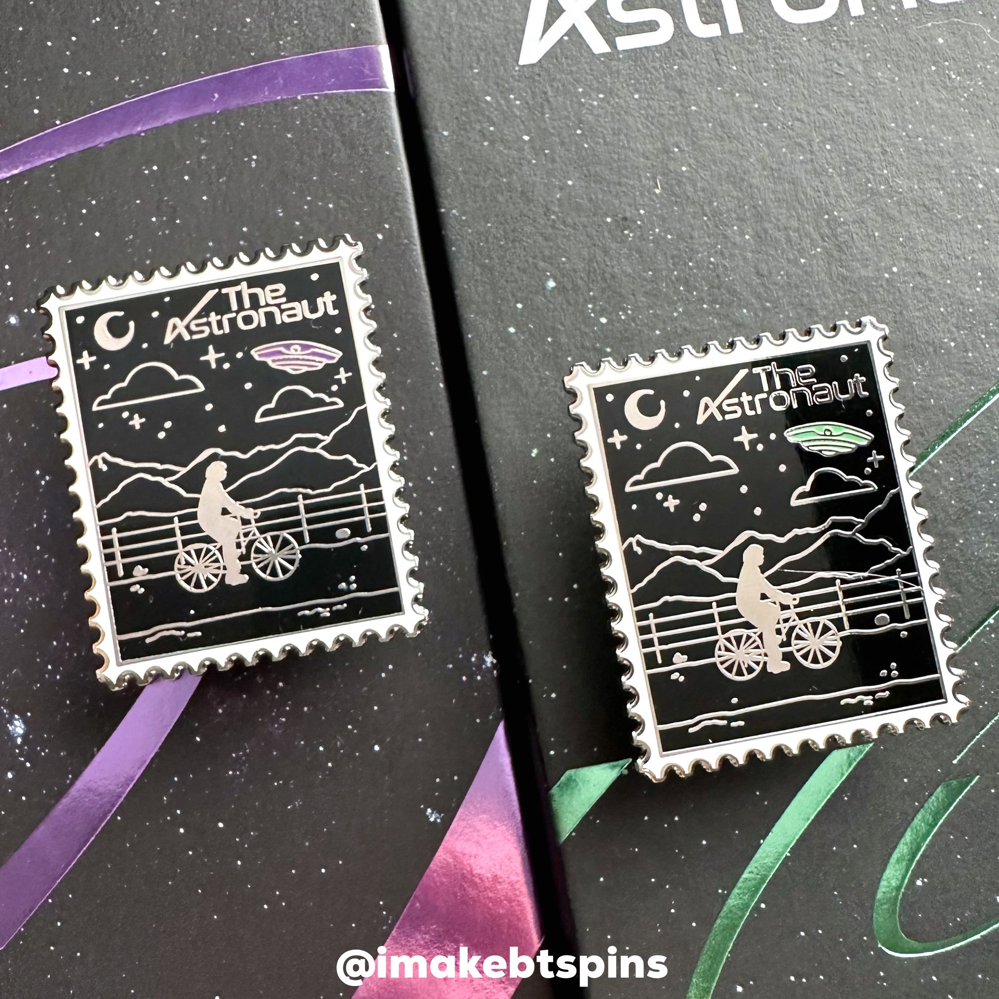 The Astronaut stamp - BTS Enamel pin – IMAKEBTSPINS