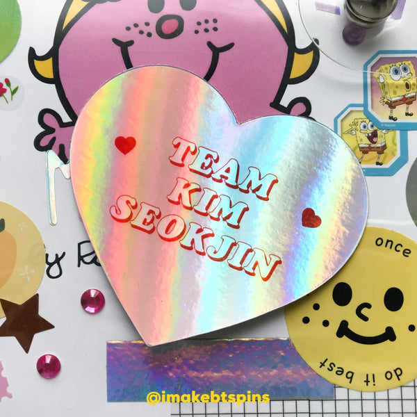 Team Kim Seokjin - BTS holo vinyl sticker